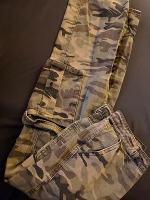Green Camo Denim Jeans thumbnail 3