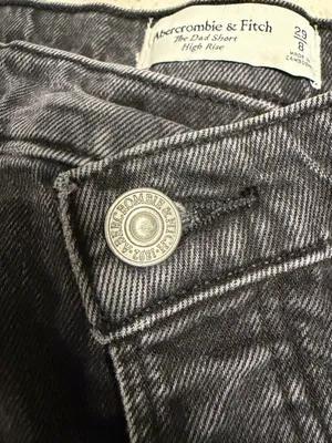 Abercrombie & Fitch Black Denim Jean Shorts thumbnail 6
