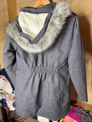 All in Motion Gray Faux Fur Lined Hooded Winter Parka Coat Size Medium thumbnail 12