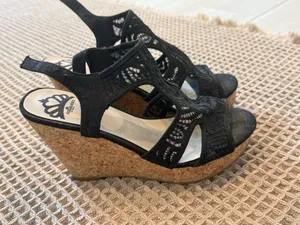 cork wedge heels Black Size 8 thumbnail 2