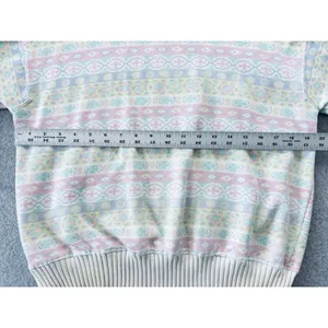 Vintage American Sportif Adult Small Sweatshirt Geometric Retro Pattern Pastel thumbnail 8