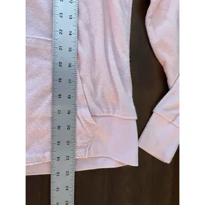 Bebe Bling Sparkle Hoodie Pink Terry Cloth Full Zip Close Size Medium Y2K thumbnail 6
