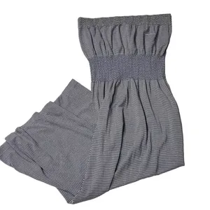 Lark + Grey Smocked Strapless Midi Casual Dress thumbnail 3