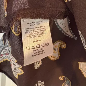 Loft Outlet Brownish/Gray Paisley Bow Back Detail‎ Tank Top Size Small thumbnail 7