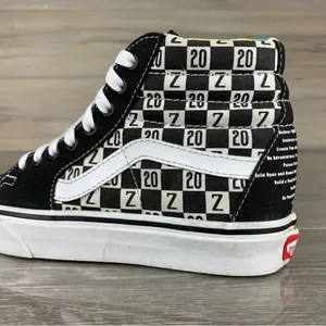 Womens Black/White Z 20 Vans Oldskool Hi top canvas skate shoes size 5.5 thumbnail 3