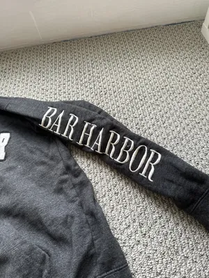 Bar Harbor Maine Hoodie Black thumbnail 2