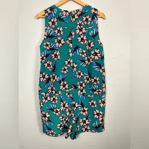 Amanda Uprichard Revolve Floral Green Pink Romper size medium thumbnail 4