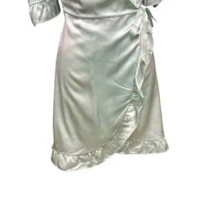 Hill‎ House The Nima Silk Wrap Dress in Mint Size Small thumbnail 6