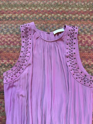 Ramy Brook Purple Whip Stitch Ruffle Mini Dress thumbnail 5