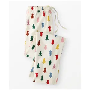 Hanna Andersson Holiday Flannel Pajama Pants Tree 100% Cotton Womens Large thumbnail 2