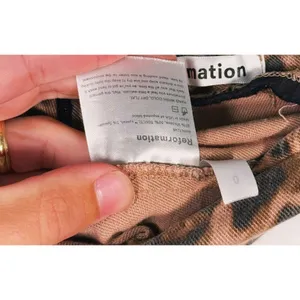 Reformation Marlon High Rise Leopard Print Pants Womens Size 0 Cheetah Statement thumbnail 11