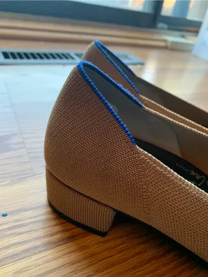 Rothy's Beige Pointed Toe Low Block Heel Women Size 10.5 Business Casual Shoe thumbnail 2