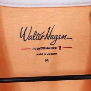 Walter Hagen P11 Sleeveless Johnny Golf Polo Peach Fuzz Orange Womens Medium thumbnail 4