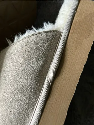 White Mountain Women’s Light Grey Suede Look Faux Fur Lined Slippers SZ 7 NWOT thumbnail 4