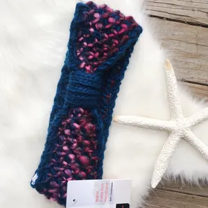 BOUTIQUE Chunky Cable Knit Ear Warmer Headband Teal OS New Winter thumbnail 2