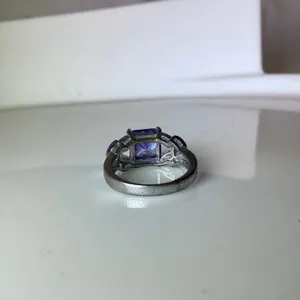 Faux Amethyst Crystal Ring Silver thumbnail 7