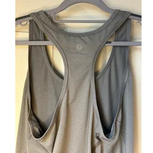 Athleta Gray Racerback Tank Top - Large thumbnail 4
