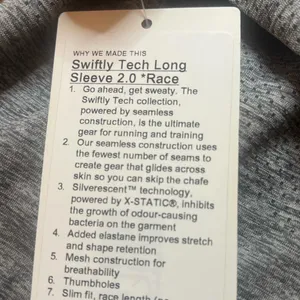 Lululemon Swiftly Tech Long Sleeve Shirt 2.0 Race Length thumbnail 6