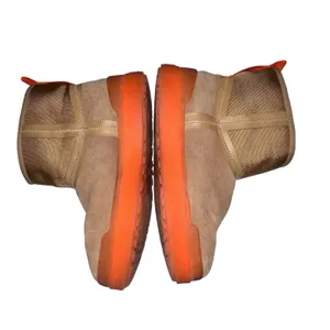 UGG Classic Tech Mini Chestnut Boots Rubber Soles Sherpa Lined Suede‎ Zip Size 9 thumbnail 7