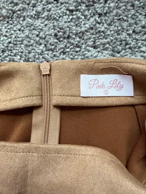 Pink Lily Suede Skirt thumbnail 3