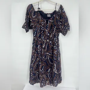 Anthropologie VANESSA VIRGINIA Convivial Midi Dress Boho Cotton thumbnail 2