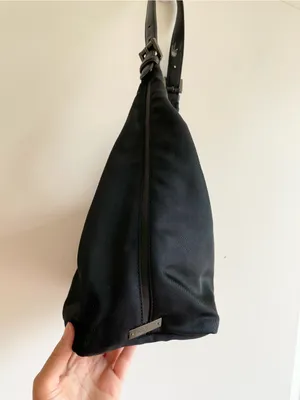 Vintage Coach Mercer Twill Leather Shoulder Hobo Bag 7432 Black Y2K 90s thumbnail 3