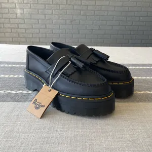 NWT Dr. Martens Adrian Quad Platform Loafers Size 7 Black Leather thumbnail 4