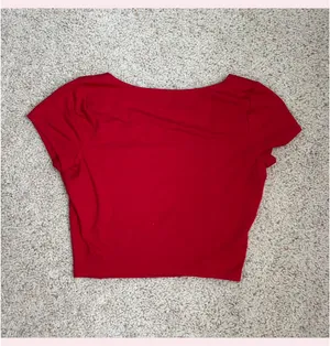 Hollister Red Cropped Square Neck Baby Tee thumbnail 3