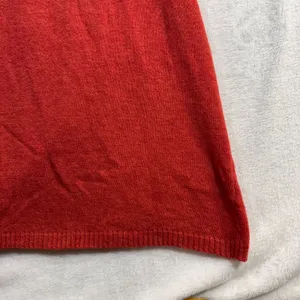 Theme S Ribbed Knit Wool Sweater Red Dress Cowl Neck‎ Stretchy Office Valentines thumbnail 3