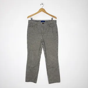 Talbots High-Waist Straight Leg Corduroy Pants Size 12P Black Gingham thumbnail 6
