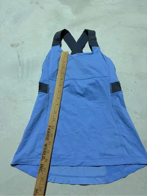lululemon athletica Blue tank top with built in bra 4 thumbnail 2