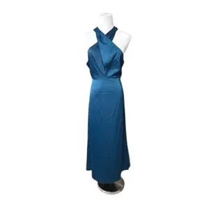 Lulu's Truly Picturesque Dark‎ Blue Teal Open Back Dress XL Cocktail Wedding NWT thumbnail 3