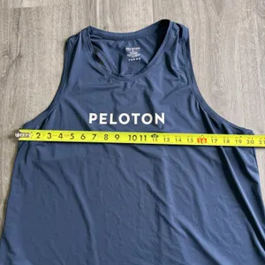 Peloton Tank Top Shirt Women's Size 1X Blue White Racerback NWOT thumbnail 8