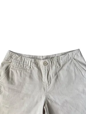 Venus women's khaki colored flat front chino shorts with pockets size 4 thumbnail 3