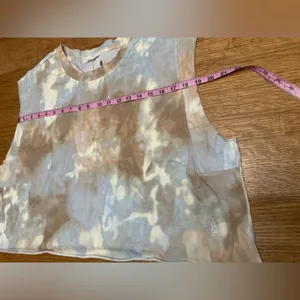 Free People Movement NWOT tank top in tan and blue size medium thumbnail 6