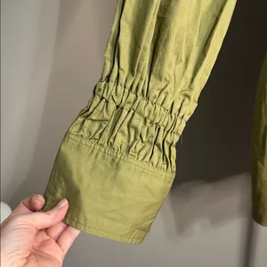En Saison Hardin Olive Green Shirt Dress Small NWT Cotton Button Front Chic‎ thumbnail 4