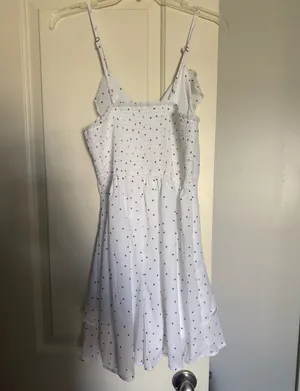 White Polka Dot Dress Size M thumbnail 2