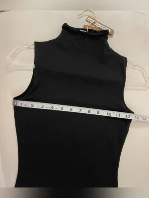 SKIMS NWT Onyx Black Sleeveless Mock Neck Maxi Dress Size XS thumbnail 6