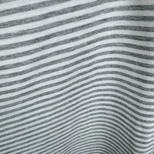 MAZIK Black Lace Trim Gray Striped‎ Lightweight V-Neck T-Shirt Size L thumbnail 4
