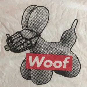 Typographia nwt size medium White "Woof" Graphic Tee - unisex thumbnail 2