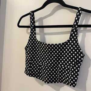 Nwot Zara Polkadot Bustier Cropped Top thumbnail 2