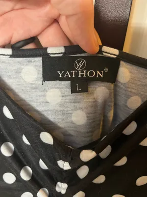 Yathon black & white polka dot dress thumbnail 2