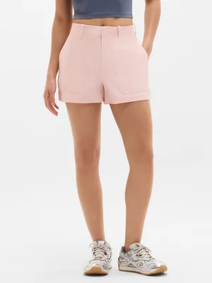 New Athleta 4 Skyline High Rise Tailored 4" Short Pink Sand Size 4 thumbnail 2