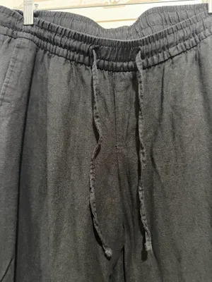 Old navy black High-Waisted Linen-Blend Super Wide-Leg Pants Size medium thumbnail 3