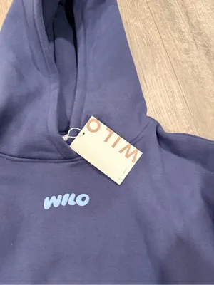 WILO Wellness Club Navy Hoodie with Light Blue Back Graphic thumbnail 8