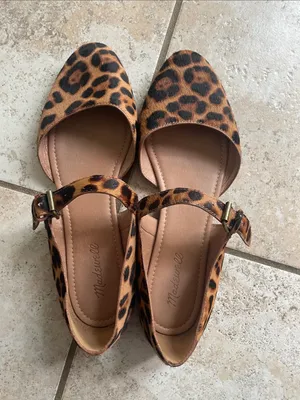 Madewell The Alina Mary-Jane Flat in Leopard Calf Hair thumbnail 6