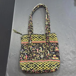 Vera Bradley Iconic Small Tote Bag MING Black Bamboo Floral Quilted Y2K Purse‎ thumbnail 10