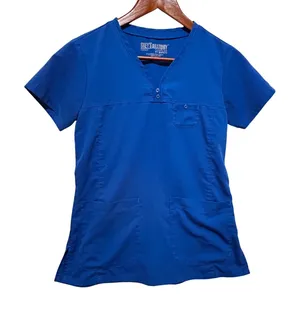 Greys Anatomy Women Nursing Medical‎ Scrub Top XS Blue Professional Healthcare thumbnail 1