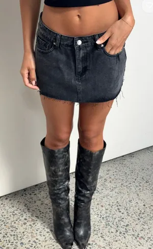 White Fox Denim Mini Skirt thumbnail 1