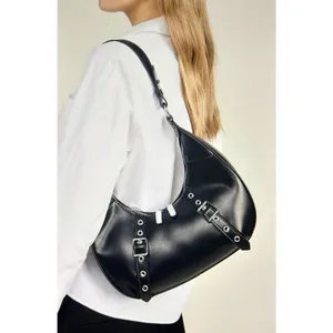 8 Other Reasons Delphine Double Buckle Shoulder bag Red / Silver thumbnail 12